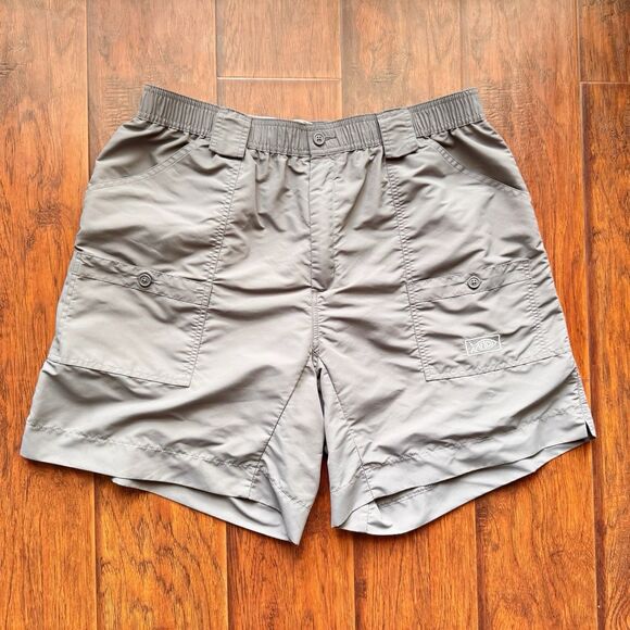 AFTCO Nylon Shorts 40” Grey Outdoor Fishing Camping Cargo Outdoor Hiking Stretch - Picture 4 of 16